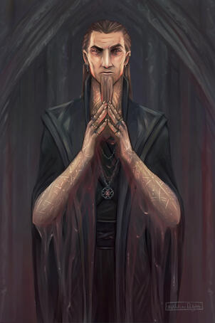 [Personal Work] Ozric, an arch mage being impersonated by a sentient ooze from a D&D campaign I play in