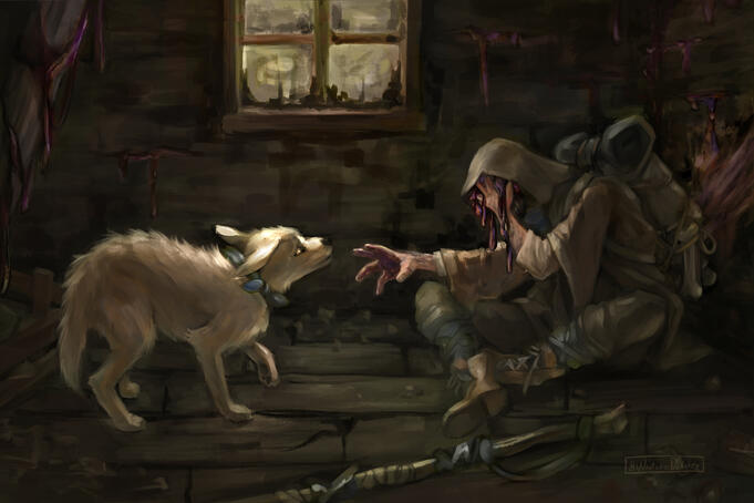 [Personal Work] A man and his dog, but the man is not ok