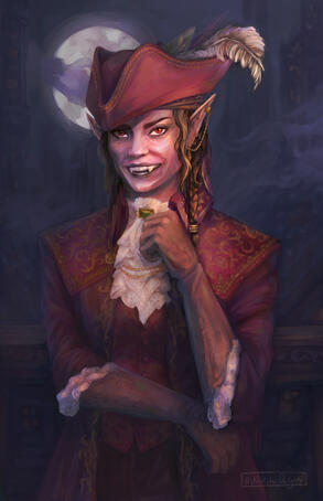 [Personal Work] Xaira, a vampire merchant from a D&D campaign I play in